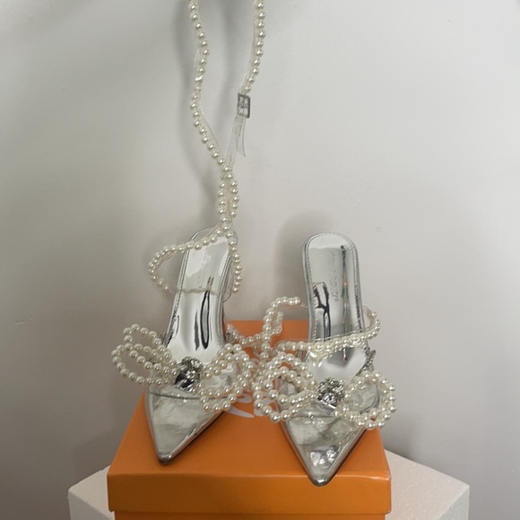 Public Desire Damaged Crystals Missing Size 9 crystal embellished pointed toe - Picture 2 of 12